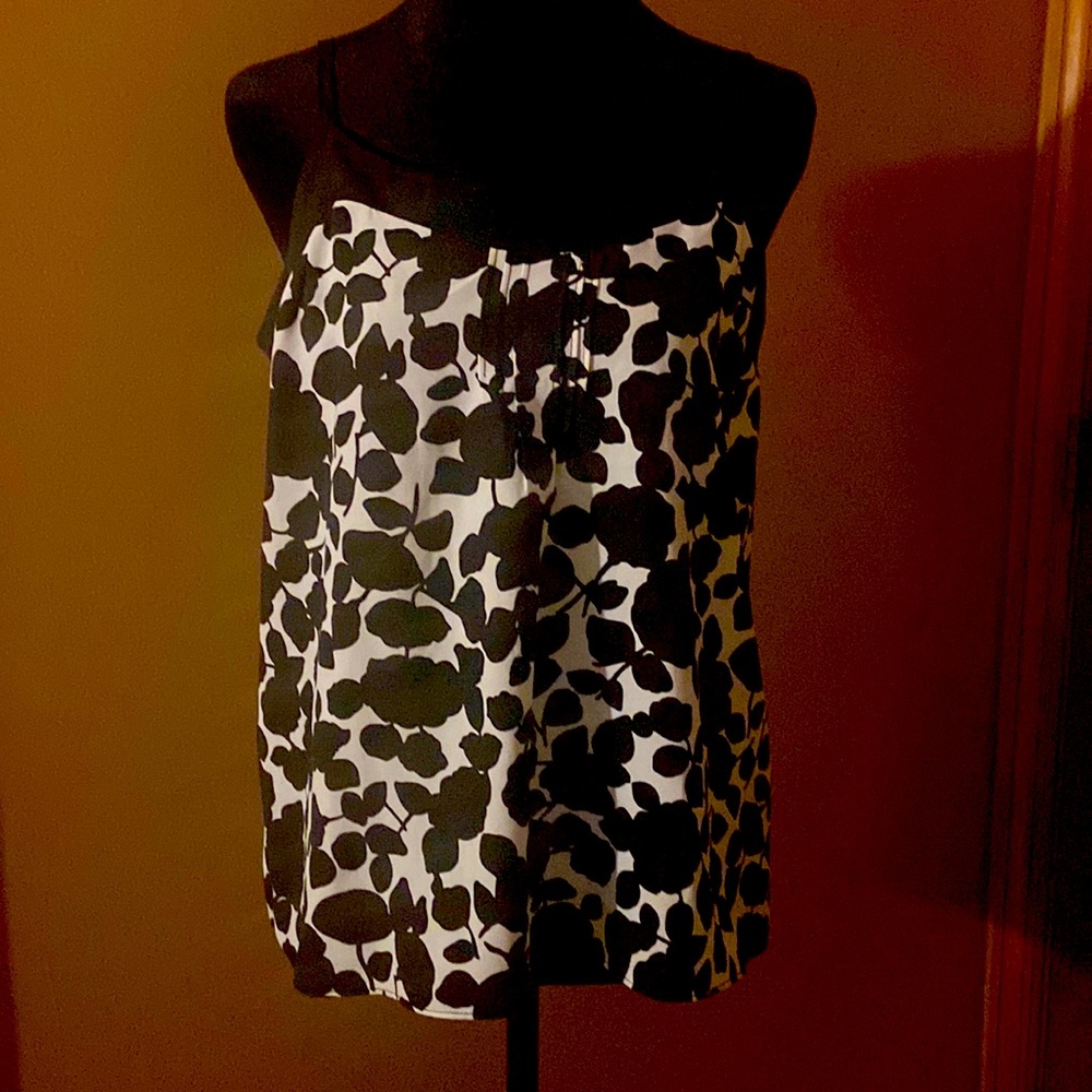 New York and Company Cami styled top, black and white.